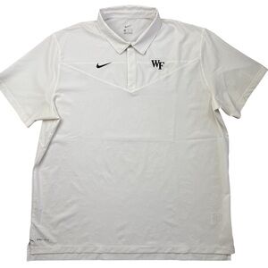 Nike Wake Forest Demon Deacons Men’s Sideline Game Day White Logo Polo Shirt 2XL